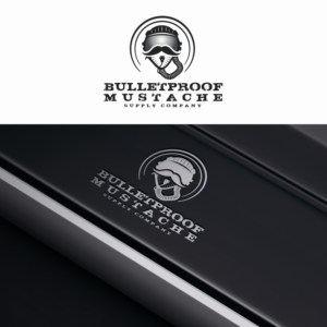 Bulletproof Mustache (Optional to include "Supply Company" or "Supply Co." | Logo Design by Maxo-Biz