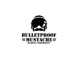 Bulletproof Mustache (Optional to include "Supply Company" or "Supply Co." | Logo Design by BNdesigner