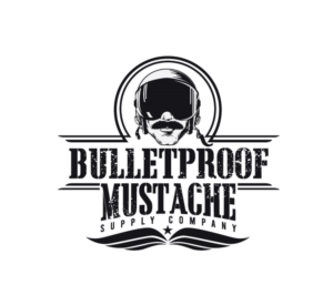 Bulletproof Mustache (Optional to include "Supply Company" or "Supply Co." | Logo Design by ally designs