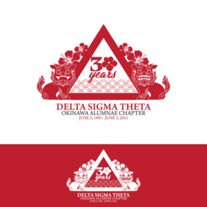 Delta Sigma Theta Sorority, Inc. Okinawa Alumnae Chapter 30th Anniversary 1991 - 2021 | Logo Design by Zhor Signatures