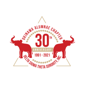 Delta Sigma Theta Sorority, Inc. Okinawa Alumnae Chapter 30th Anniversary 1991 - 2021 | Logo Design by Maxo-Biz