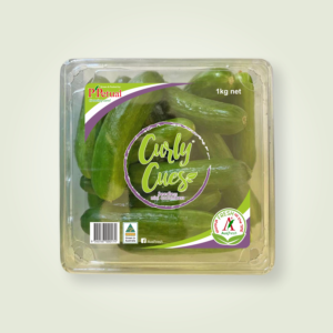 Curly Cue 1kg stick on label for punnet of cucumbers | Etikett-Design von Maestroto