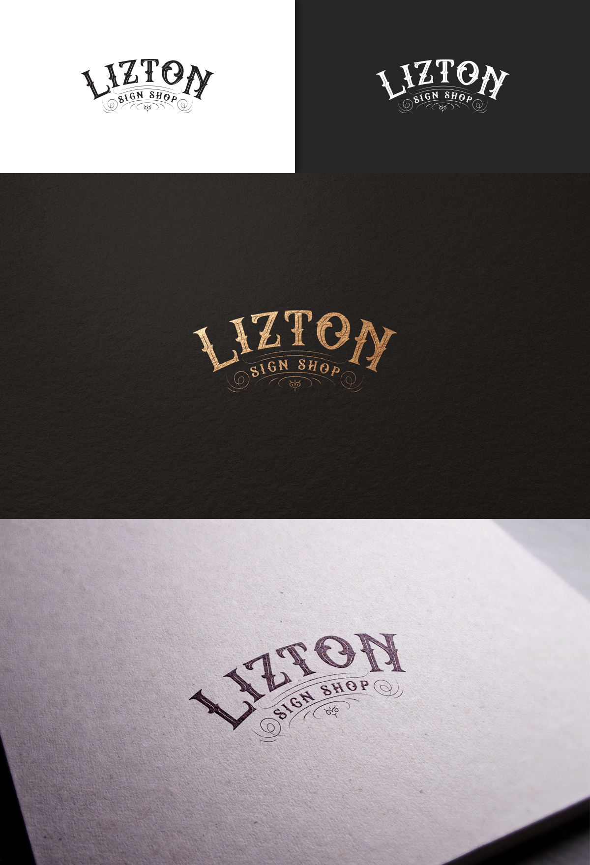 Logo Design by Paperfox Designs for The Lizton Sign Shop | Design #26280488