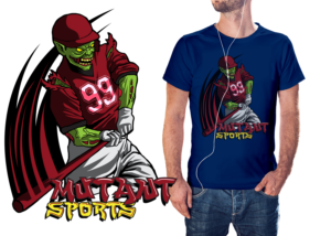 Design a Mutant Character Baseball Themed | T-shirt Design by Zhor Signatures