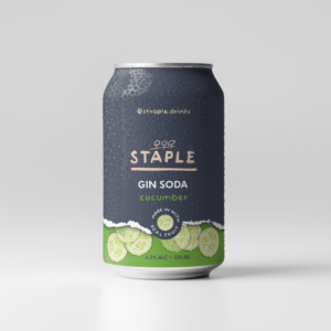 Staple Drinks, alcoholic beverages with real fruit - Can Redesign | Verpackungs-Design von Krasimira Georgieva