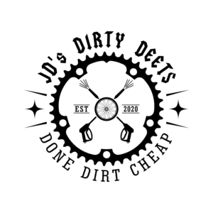 "JD's DIRTY DEETS" [business name] "done dirt cheap" [tagline] | Logo Design by Slobodan Bublik