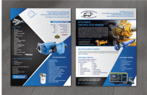 Heavy Equipment Hydraulics Companies Needs double sided flyer (already halfway completed) | Flyer Design by alex989