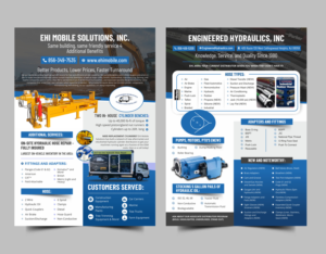 Heavy Equipment Hydraulics Companies Needs double sided flyer (already halfway completed) | Flyer Design by ecorokerz