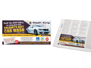 Wash King Newspaper ad - Wanted Immediately 24Hour Selection | Graphic Design by Luniere Designs