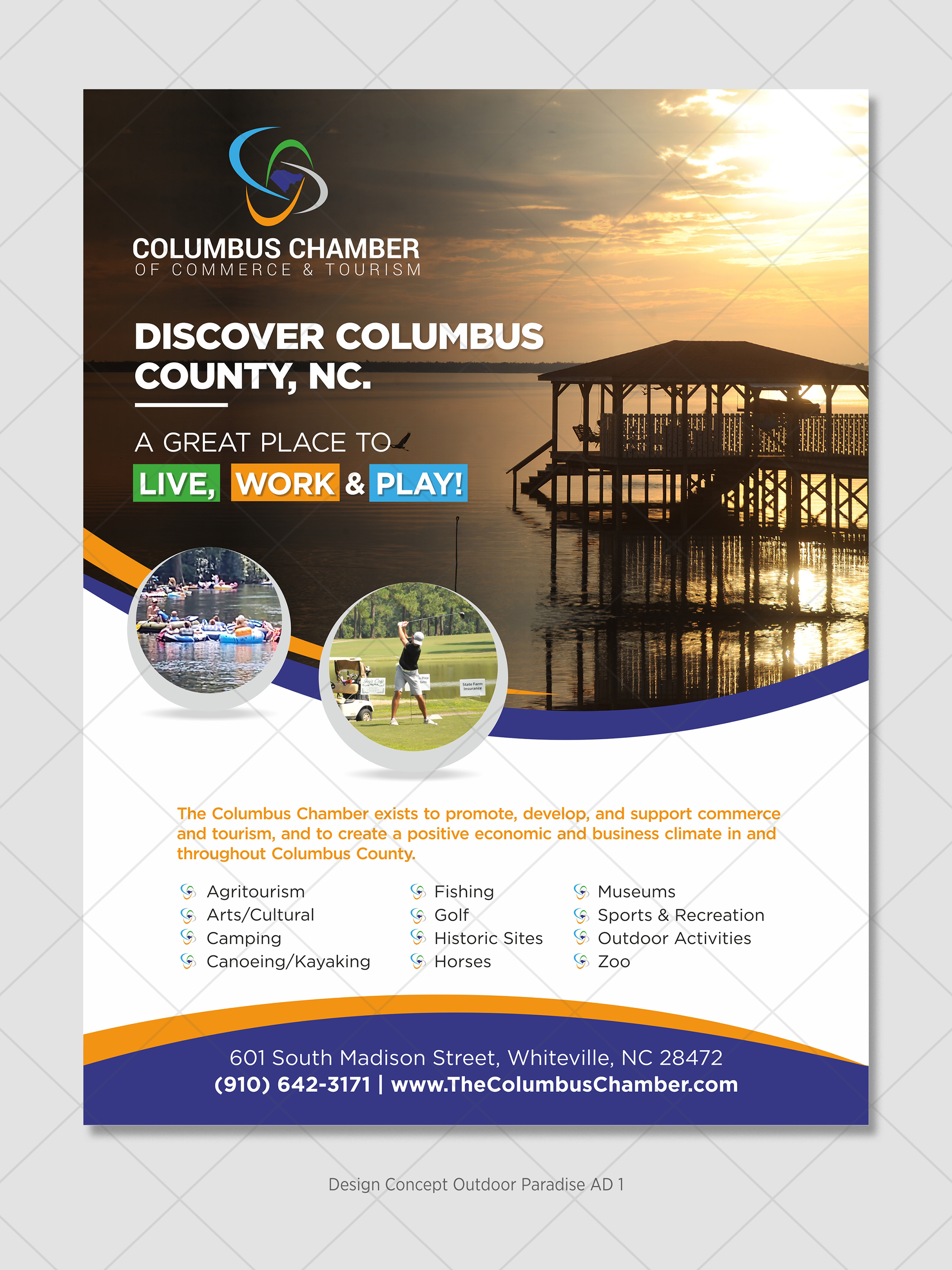 Werbe-Design von D Creative für Columbus Chamber of Commerce and Tourism | Design #26329240