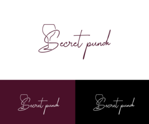 The drink is the logo and “Secret Punch” is one too that can be designed or just used for tags on clothing | Logo-Design von makerlogoz