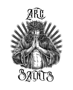 Arc&Saints Clothing Praying  Jesus Tee | T-shirt Design by SangBlater