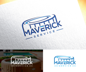 Company name-Maverick, what we repair-spas and hot tubs, and the word , service | Logo Design by step forward 2