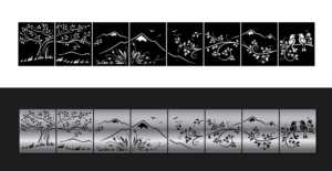 Vector graphic design for laser cut Fence Infill Landscape- 8 panels | Graphic Design by ally designs