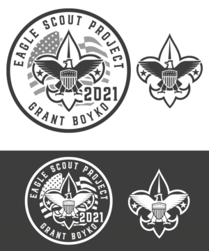 Eagle Scout Project (top of logo, instead of "Live Scouting's Adventure") Grant Boyko (bottom of logo, instead of "National Jamboree") Year on Logo 2021 (instead of 2017) | Logo-Design von StudioD™