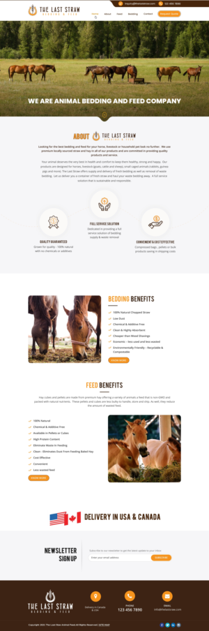 Animal Horse & Bedding Company Needs a Website Coded & Designed | Web-Design von Sbss