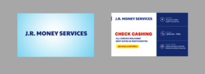 J.R.Money Services Business Card | Visitenkarten-Design von Blue Sparrow