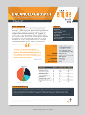 Client Fund Fact Sheet Flyer - Investment Advisory | Brochure Design by D Creative