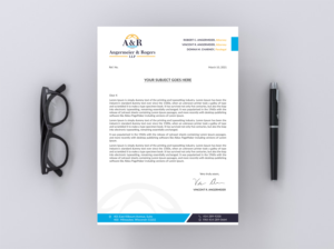 Letterhead for Midwest Law Firm | Stationery Design by SAI DESIGNS