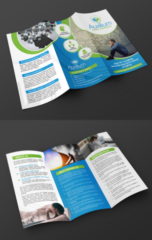 Auxilium Support Coordination trifold brochure | Broschüren-Design von ecorokerz