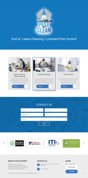 Pest n Clean  - Contact/Landing Page