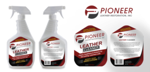 Pioneer Leather Restoration Product Label | Label Design by SAI DESIGNS