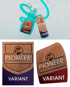 Pioneer Leather Restoration Product Label | Label Design by adjeiiBlack