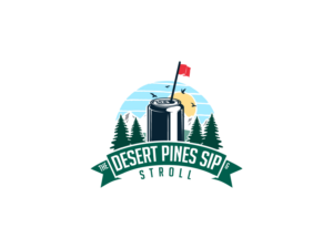 The Desert Pines Sip and Stroll | Logo Design by Cresign