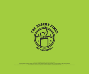 The Desert Pines Sip and Stroll | Logo Design by Hendy April