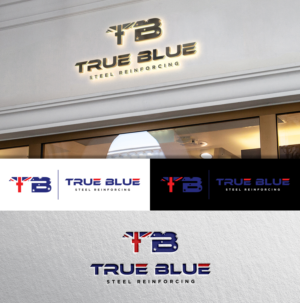 True blue then steel reinforcing in smaller font underneath | Logo-Design von Blessing Angel