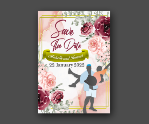 Save The Date - E-Card Design for Michelle and Kanawi's Wedding | Card Design by ecorokerz