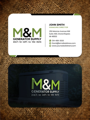 M&M Generator Supply Business Cards | Business Card Design by Sandaruwan