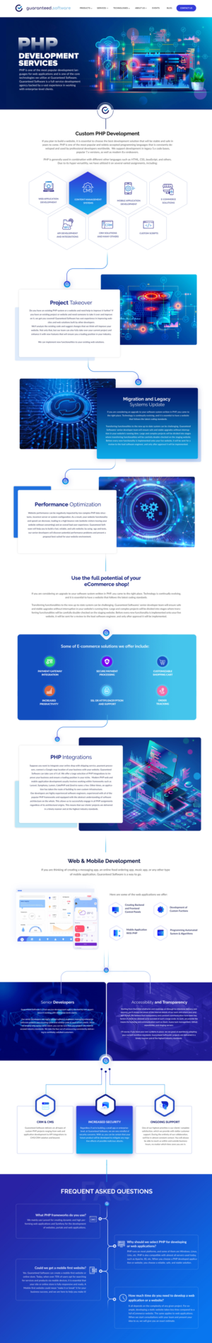 Custom Landing Page - PHP Development | Web-Design von Blue Sparrow