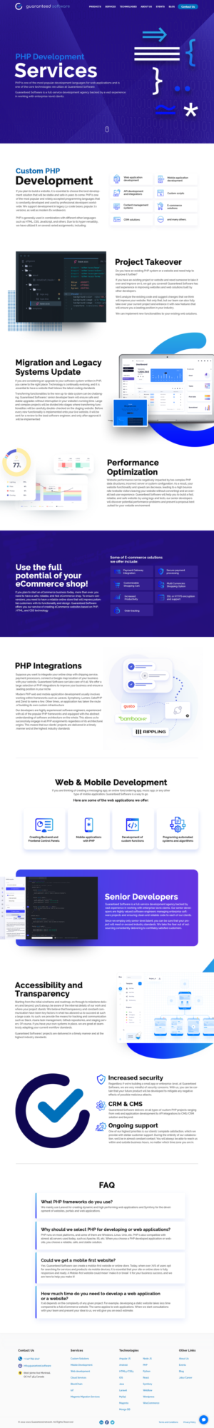 Custom Landing Page - PHP Development | Web-Design von nzdesigners