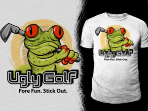 Ugly Golf T-shirt Designs to be sold on website. | T-shirt Design by Falih A