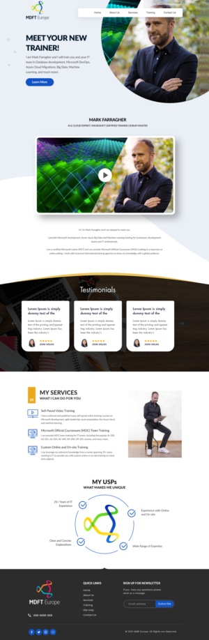 International training agency needs a (Divi) Wordpress website theme | Wordpress Design by Shijo John