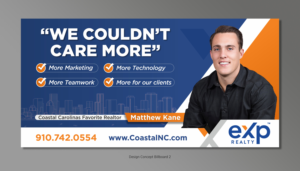 Real Estate Billboard - We couldnt care more | Billboard Design by D Creative