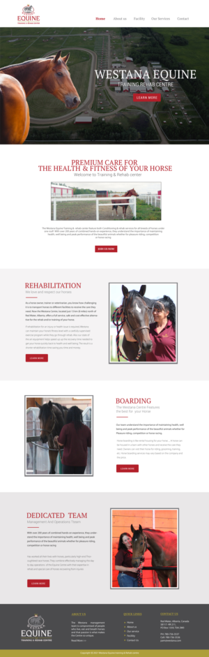 Horse Rehabilitation & Boarding Facility is looking for a new website - Design & Code | Web Design by chandrayaan.creative