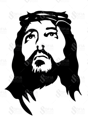 Jesus Face Seams | Graphic Design by SofiaDesignStudio