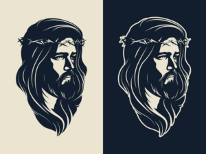 Jesus Face Seams | Graphic Design by mithunpopey