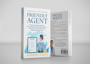 Book cover for "Friendly Agent" focused on scaling up an Insurance Agency | Buchumschlag Design von CreaTVIT