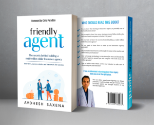 Book cover for "Friendly Agent" focused on scaling up an Insurance Agency | Buchumschlag Design von Aesthetica Society