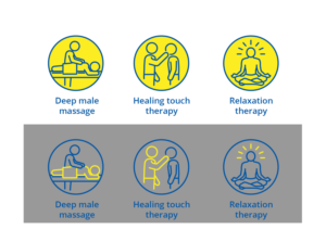 Massage business needs 3 illustrated icons designed | Illustration Design by luutrongtin89