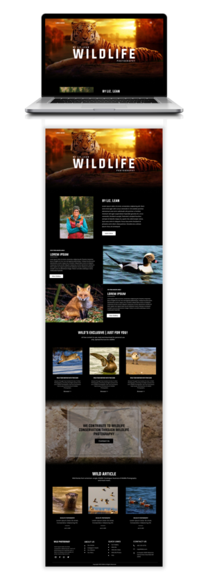 Wildlife photographer Website | Web Design by Adeel Rahman