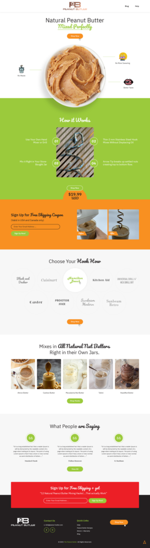 website for shopify-   Peanut Butler.   Natural Peanut Butter Mixer | Web Design by Ved Web Services