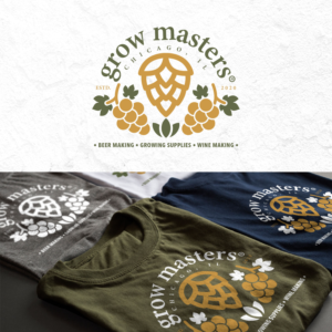 Growmasters: Beer making, Grow Supply, and Wine making store needs t shirt design | T-shirt Design by simple mind