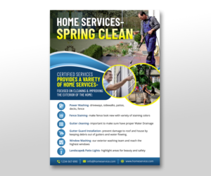 Home Services- Spring Clean Options | Flyer Design by ecorokerz