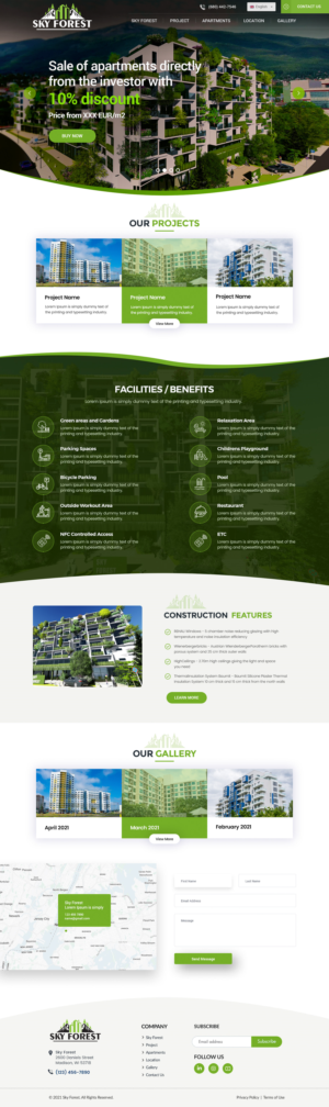 Residential building / Apartments for sale landing page | Web Design by Shijo John