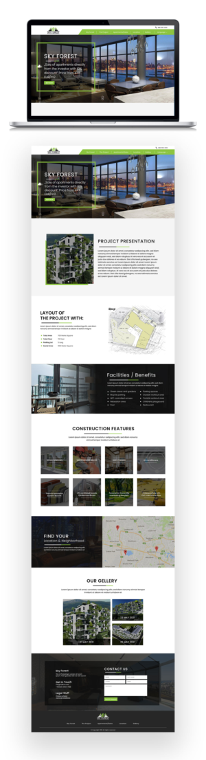 Residential building / Apartments for sale landing page | Web Design by Adeel Rahman