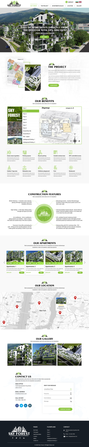 Residential building / Apartments for sale landing page | Web Design by Titan Eagle